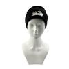 1 Stück Neue modische Unisex-Mütze mit Cartoon-Katzenstickerei, Strickmütze, warm, Herbst/Winter, Skullies-Mütze, Hip-Hop-Mütze, Schwarz