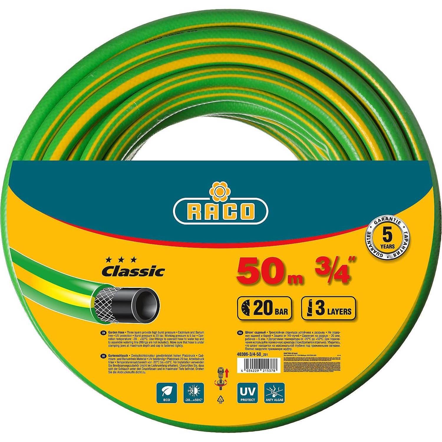 

Watering Hose Raco 40306-3 4-50 Classic