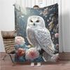 White Owl Flannel Blanket Children Warm Soft Blanket For Sofa Bed Cover Blanket Suitable For Birthday Souvenir Camping Gifts