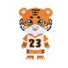 Compatible with LEGO bricks, connected with small particles, basketball, tiger, and children's toy cartoon tiger puzzle
