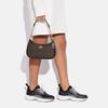 Coach Teri 25 Classic Monogram Zipper Closure Leather And Synthetic Leather Tote Shoulder Crossbody Bag Medium Women Bags Brown Black CA548-IMAA8