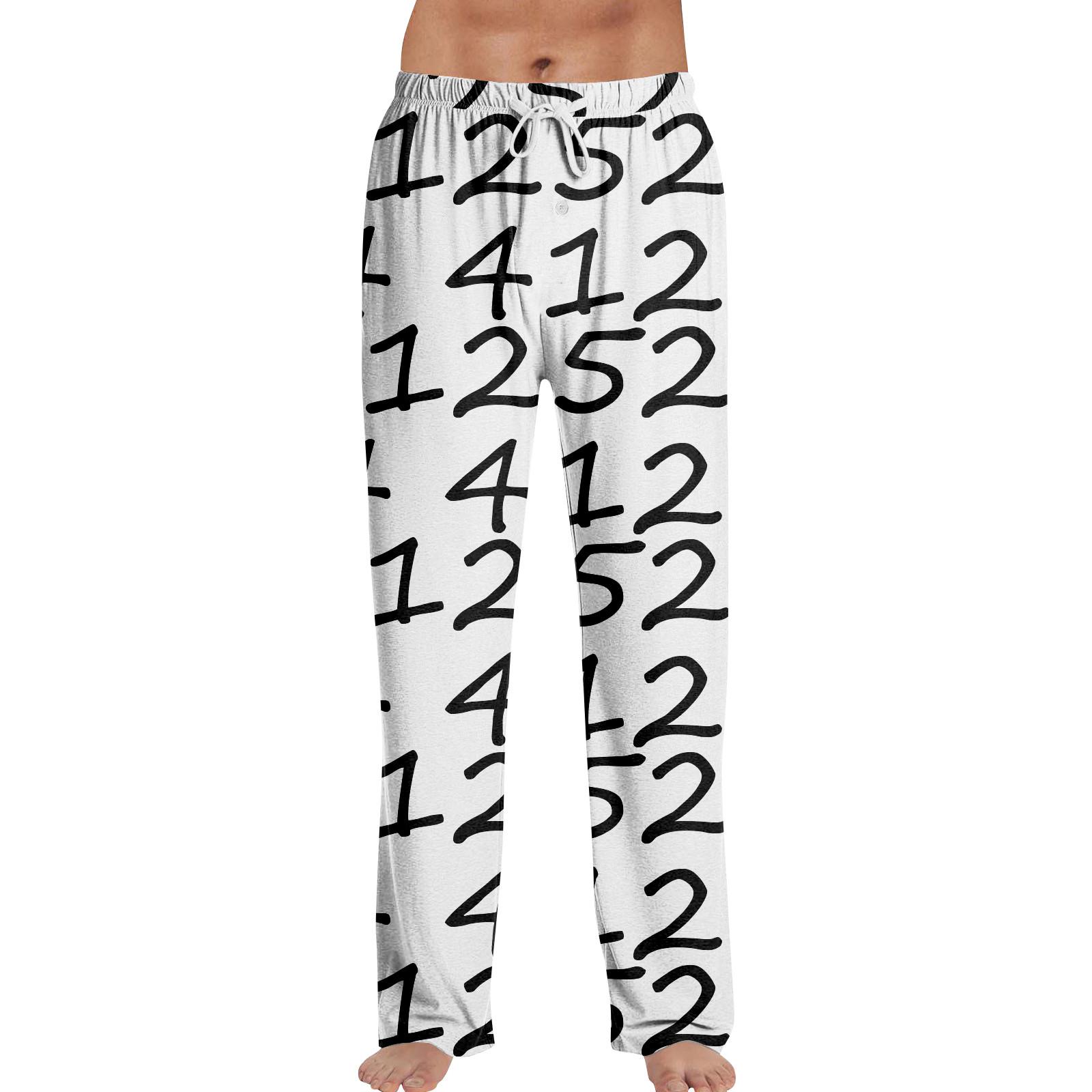 

Пижамные штаны в стиле аниме, повседневные брюки с эластичной резинкой на талии, удобные прямые свободные брюки для йоги XXL белый