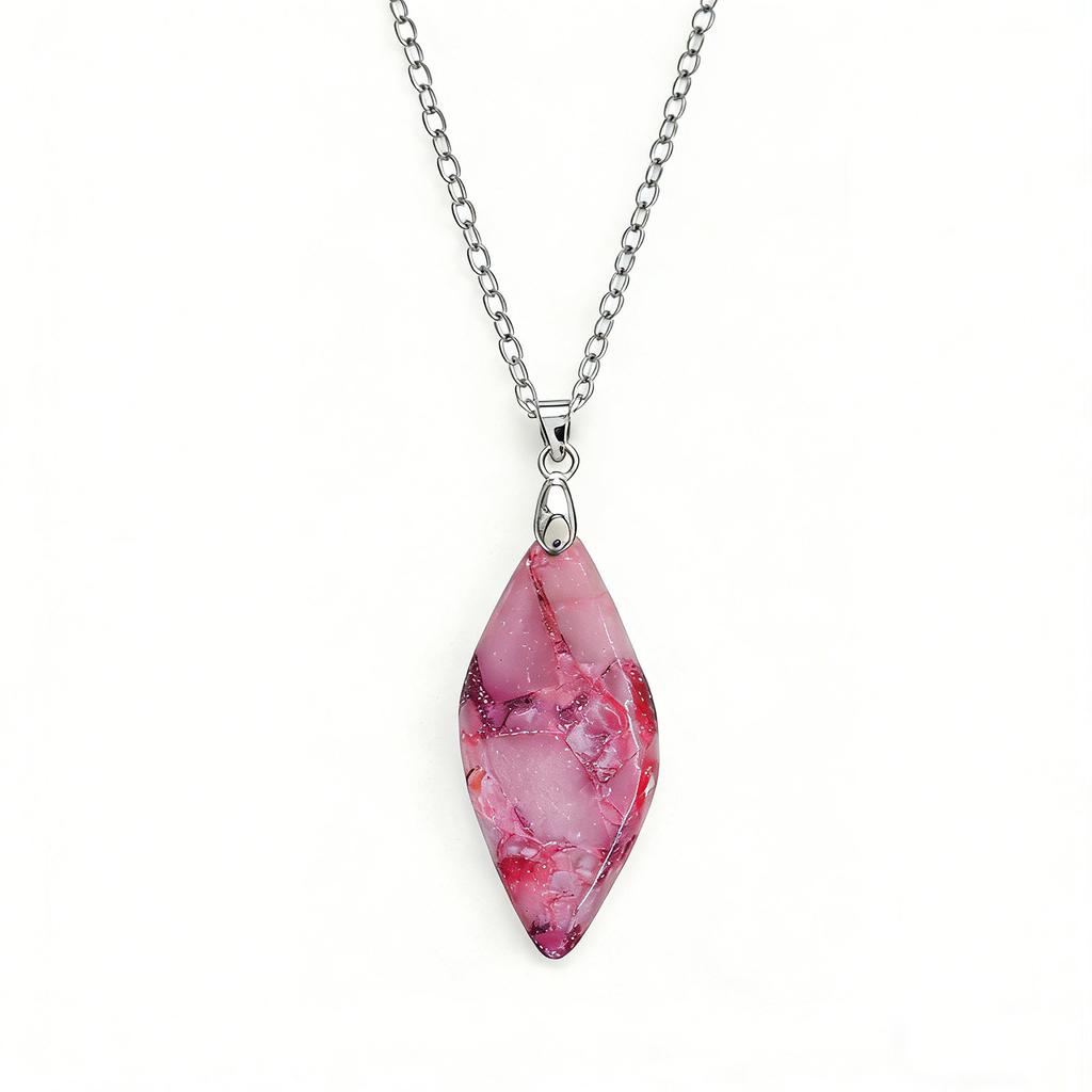 Exclusive Natural Stone Plated 18K Real Gold Chain Pendant Necklace Earrings Jewelry