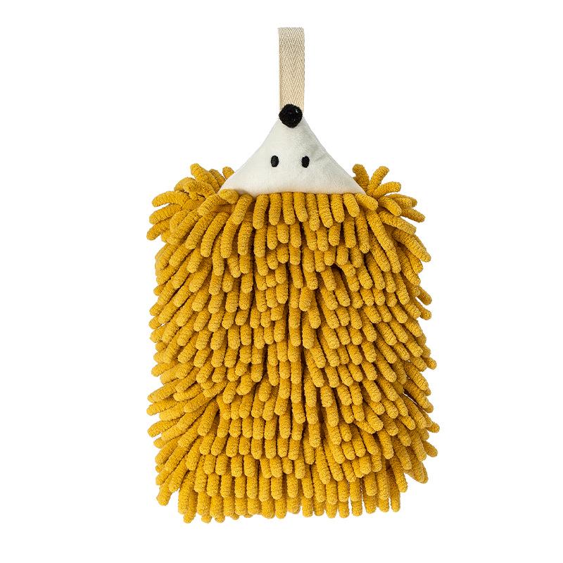 

Cartoon Hedgehog Chenille Hanging Absorbent Children s Hand Towel 20*17cm жовтий