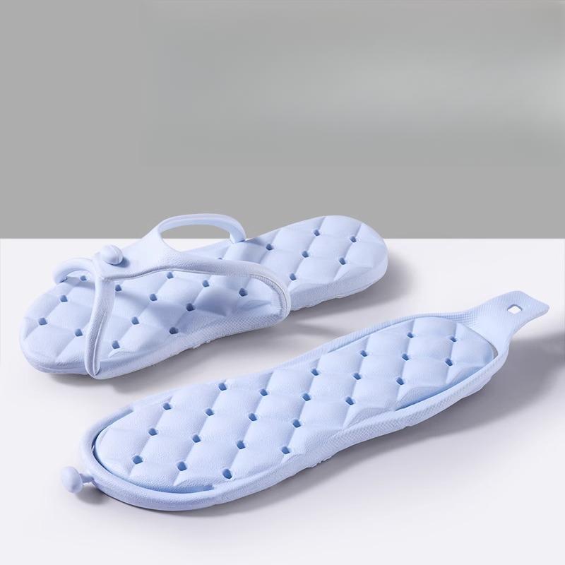 Fashion Men's Platform Flip Flops Bathroom Home Sandals Women Hotel Slippers Outdoor Travel Folding Slippers Non-slip Slides