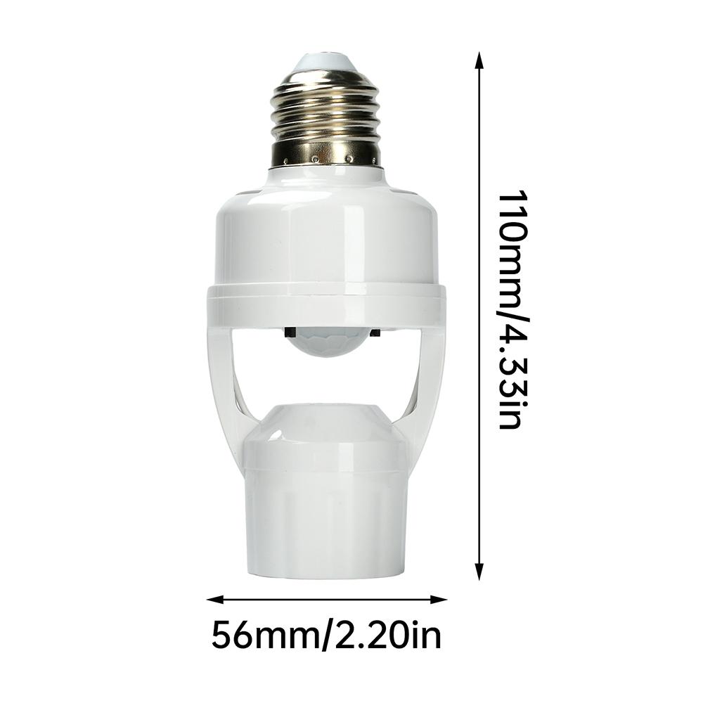 Smart Motion Sensor Light Bulb Holder E27 PIR Induction Sensor Adapter Lamp Base Converter Automatic LED Switch AC 110V 220V
