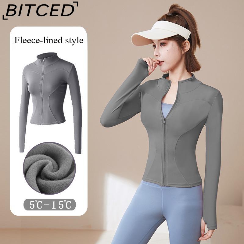 BITCED Summer Sun Protection Quick-Dry Sports Jacket Stand-Up Collar Stretch Slim-Fit Running & Fitness Top