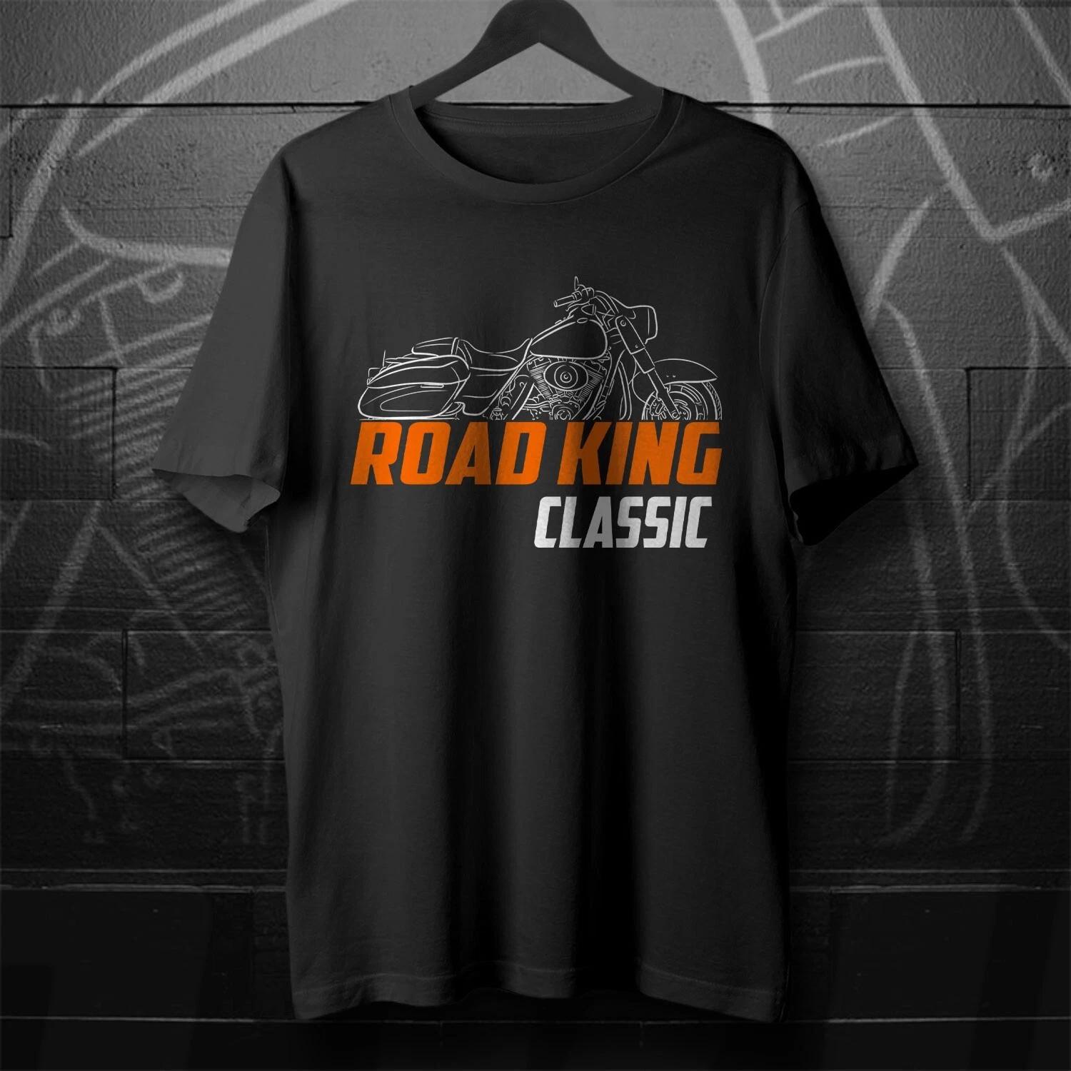 Black men s and women s T-shirt For Harley-Davidson Road King Custom FLHRS & FLHRSI- Motorcycle XXL