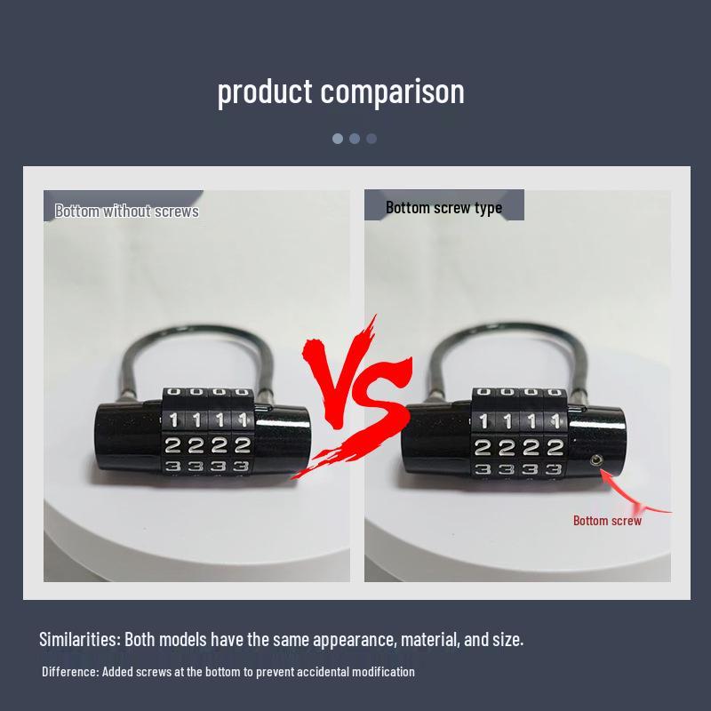 Steel Wire Combination Lock for Patio Furniture, Yard Tools, and Door Handles.