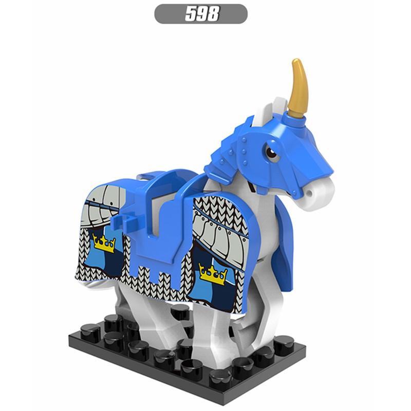 X0158 Medieval Roman Knight War Horse Compatible Military Building Blocks Minifigures Accessories Kids Toys