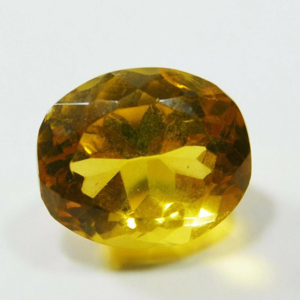 Yellow Topaz Loose Gemstone 8 ct Brazil 13 mm for Jewelry Making and Gem Collections