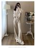 Chic Women's Hooded Sweater & Wide-Leg Pants Set - Stylish Early Autumn Casual Sportswear.