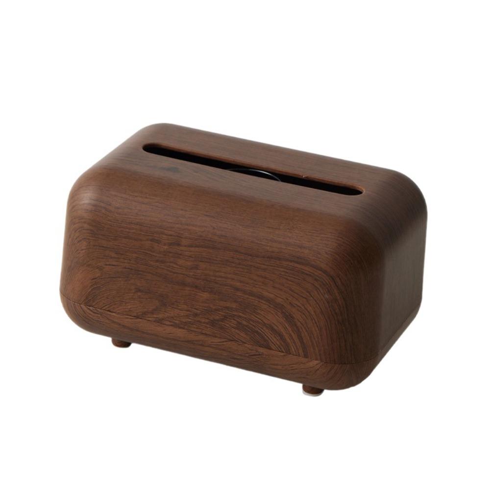 Multi-functional Imitation Wood Grain Tissue Box Ins Style Napkin Dispenser  Living Room Decoration
