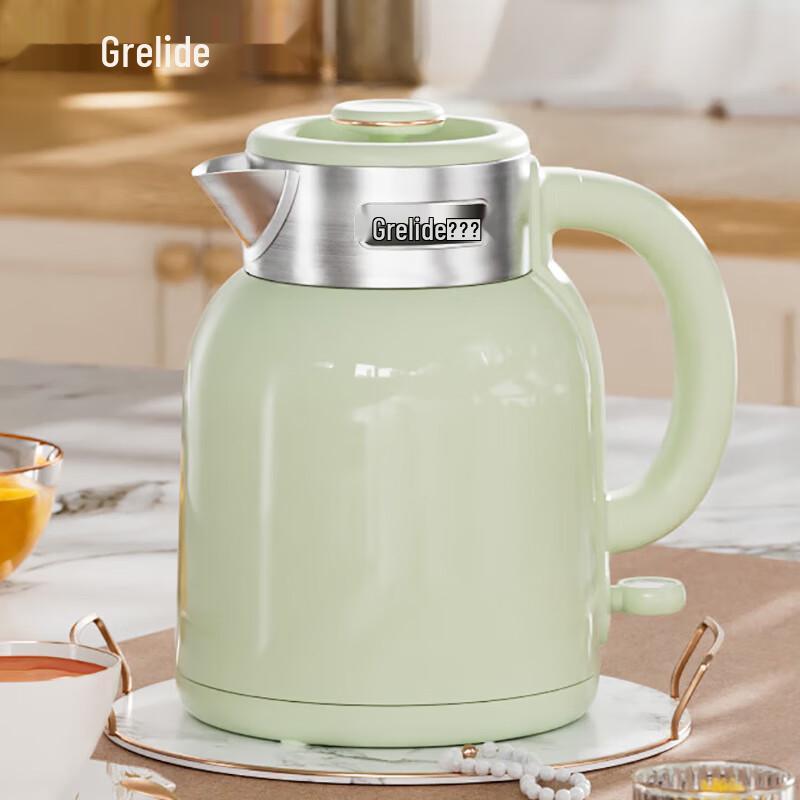 Grelide 1.5L Double-Layer Electric Kettle CN plug (adapter included)