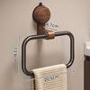 Adhesive Bathroom Wall Towel Rack Non-drilling Towels Holder Wooden Towel Hanger Without Drilling Modern Bathrooms Accessories