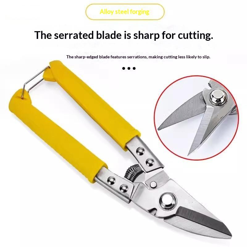 Stainless Steel Tin Snips, Metal Sheet Cutting Scissors For Pvc Pipe, Professional Industrial Hand Shears