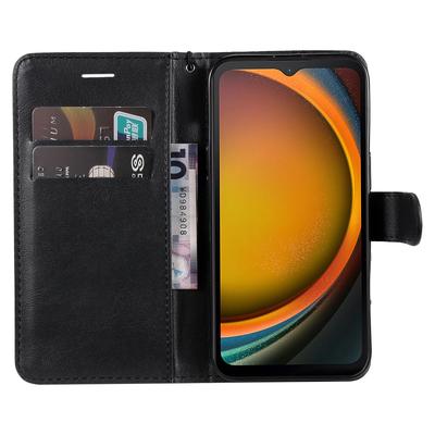 For Samsung Galaxy Xcover7 Case Solid Color Leather Mobile Cover Wallet Stand with Strap