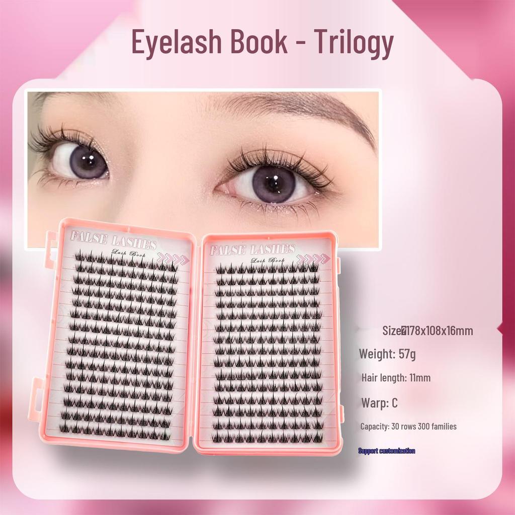 Three-Step Natural Eyelash Kit: Large Capacity False Lash Glue & Dense Lashes for Beginners