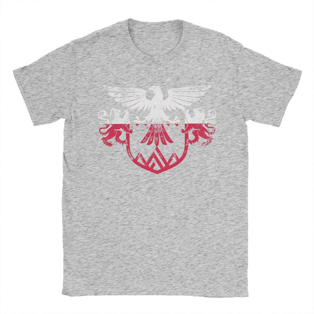 Poland Flag And Lion Wings Tshirt Hippie T Shirts Short Sleeve Classic Tops Summer Cotton O Neck Plus Size Clothing