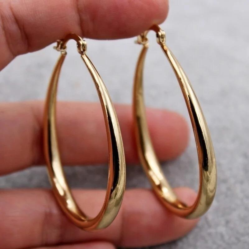 Fashion Smooth Hoop Earrings Jewelry Gift for Women