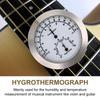 Round Humidity Temperature Meter Hygrometer Thermometer for Guitar Violin