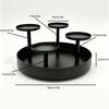 4 Pillar Tiered Candle Stand Christmas Wedding Dining Table Fireplace Mantel Holiday Home Decor Metal Pillar Candle Holder