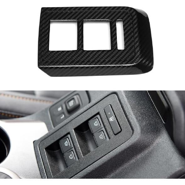 

Genuine Carbon Fiber Window Switch Button Cover for Ford Bronco Raptor Pickup Heritage Limited Edition Off-Roading 2021 2022 2023 2024,Side Mirror glossy carbon fiber