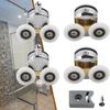 Aluminum Zinc Zinc Alloy Sliding Door Rollers 23/25mm Replacement Rollers Door Wheels  Bathroom Installation