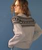 RONRON Heart Nordic Pullover Wool Knit Gray