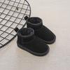Children Cow Leather Snow Boots Baby Genuine Leather Soft Short Boots Boys Girls Warm Winter Cotton Shoes