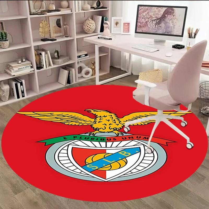 1pc Football Team (18) Print Round Carpet Chair Round Carpet Suitable for Bedroom Living Room Home Decorative Carpet