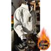 Men's Trendy Grey Half-Zip Stand Collar Hoodie: Deconstructed Design, Heavyweight American Style Sweatshirt