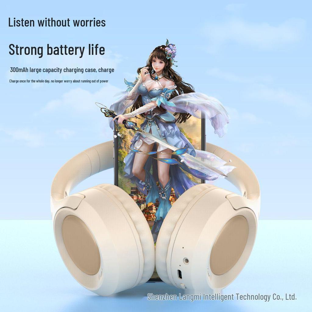 Cross-Border Hot-Selling Noise-Cancelling Over-Ear Bluetooth Stereo Headphones