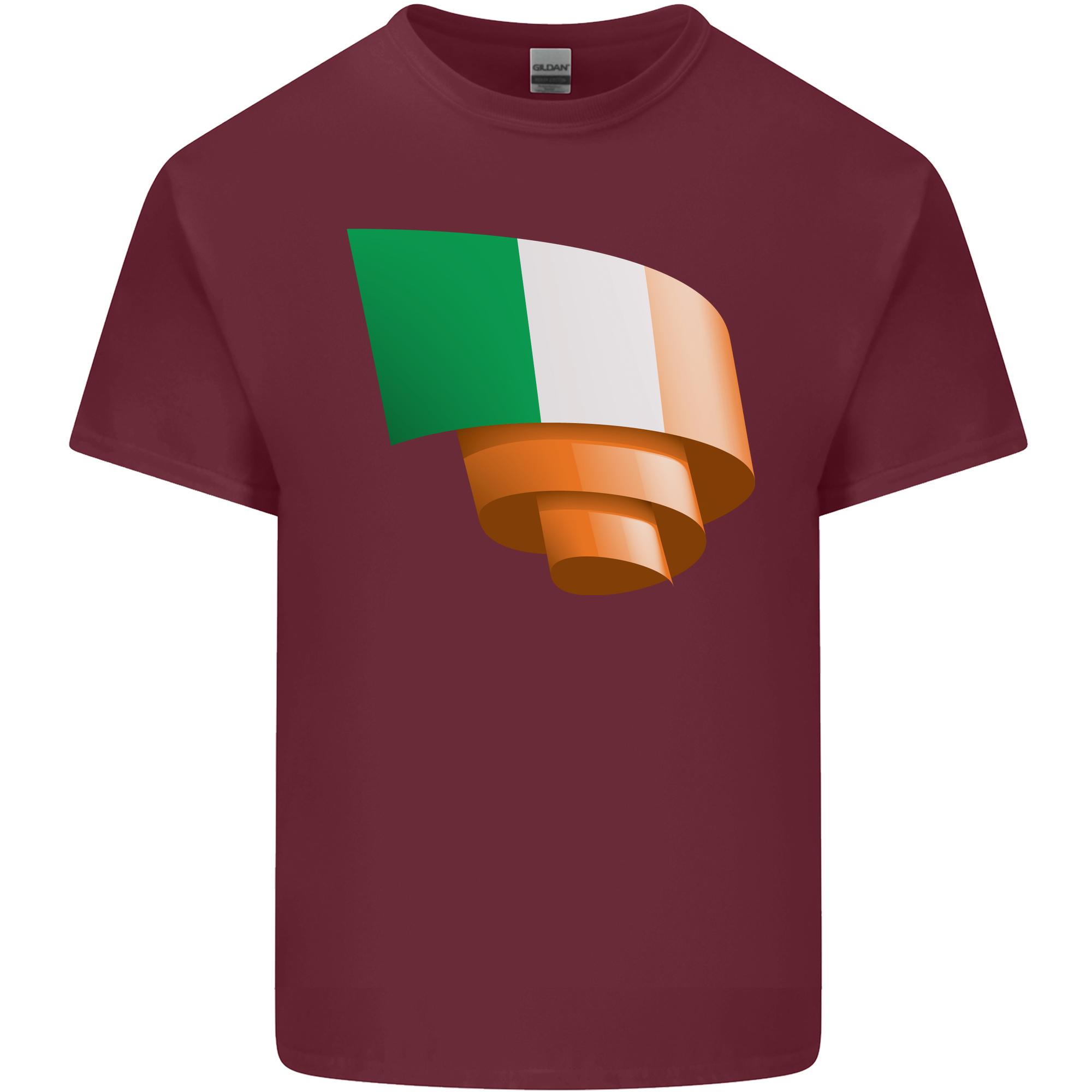 Curled Ireland Flag Irish St Patricks Day Football Unisexs Light Cotton TShirt S