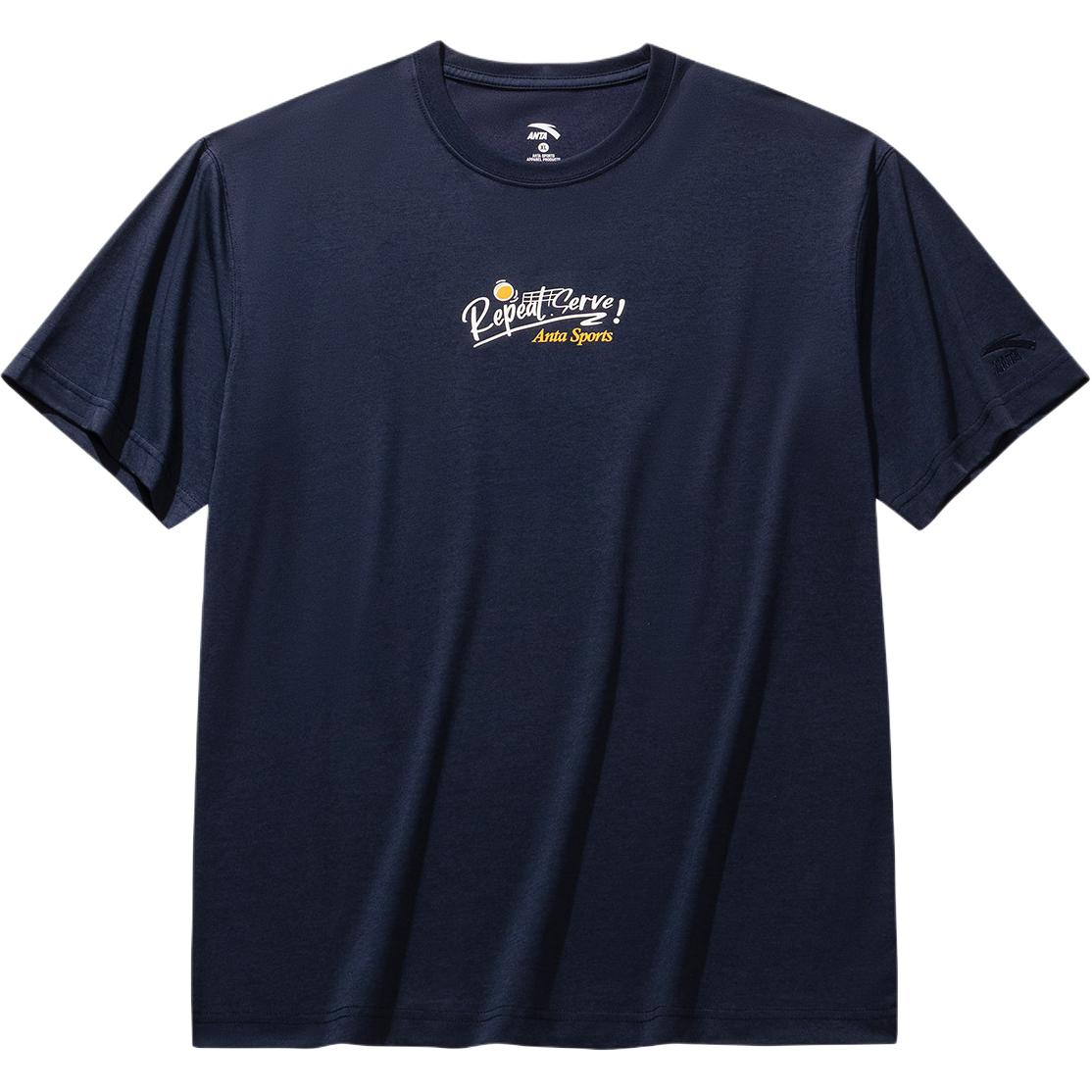 

Anta Simple Letter Round Neck Short Sleeve T-Shirt Men tops 152628133-2 3XL