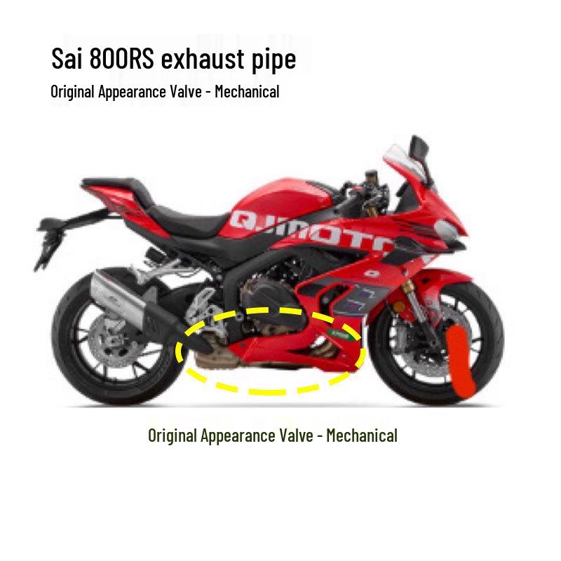 Compatible Exhaust Pipe Modification for Qianjiang QJMOTOR Sai 800RS: Original Valve Mid and Front Sections