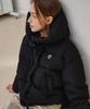 Maloupe 6313 Crop Hooded Down Jumper (Black)
