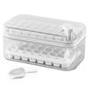Ice Cube Tray Double Layer 64Pcs Ice Maker Box Home Press Easy Release Ice Freezer Storage Box