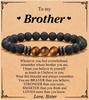 Natursteinarmbänder für Papa Mann Sohn Bruder Freund Vulkanstein Armreif Valentinstag Jahrestag Geburtstag Weihnachtsgeschenke