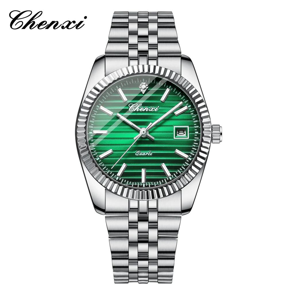 Silver Watches for Men Luxury Top Brand Business Casual Quartz Mens Watches Waterproof 3Bar Calendar Classic Design Gift Clock