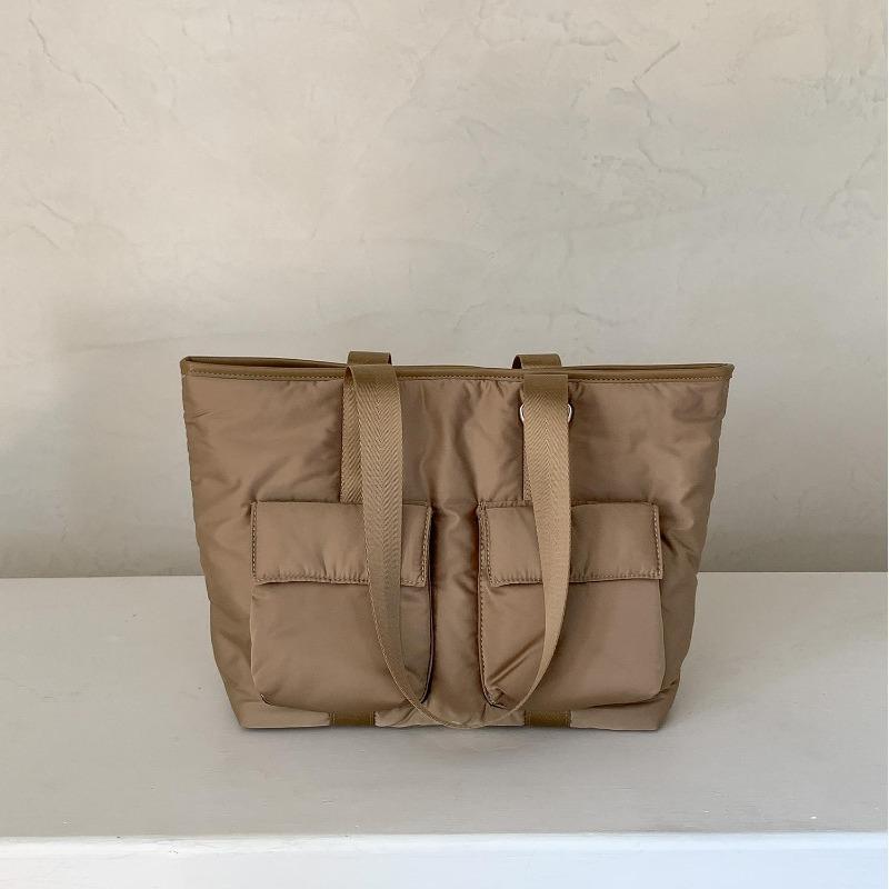 Tote Bag Nylon Casual Autumn and Winter New Cotton Clothes Bag Commuting Large Capacity Shoulder Bag Women