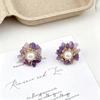 Light Luxury Sweet Natural Stone Pearl Flower Earrings Personalized Trend Design Sense Stud Earrings Temperament Versatile Commuter Earrings
