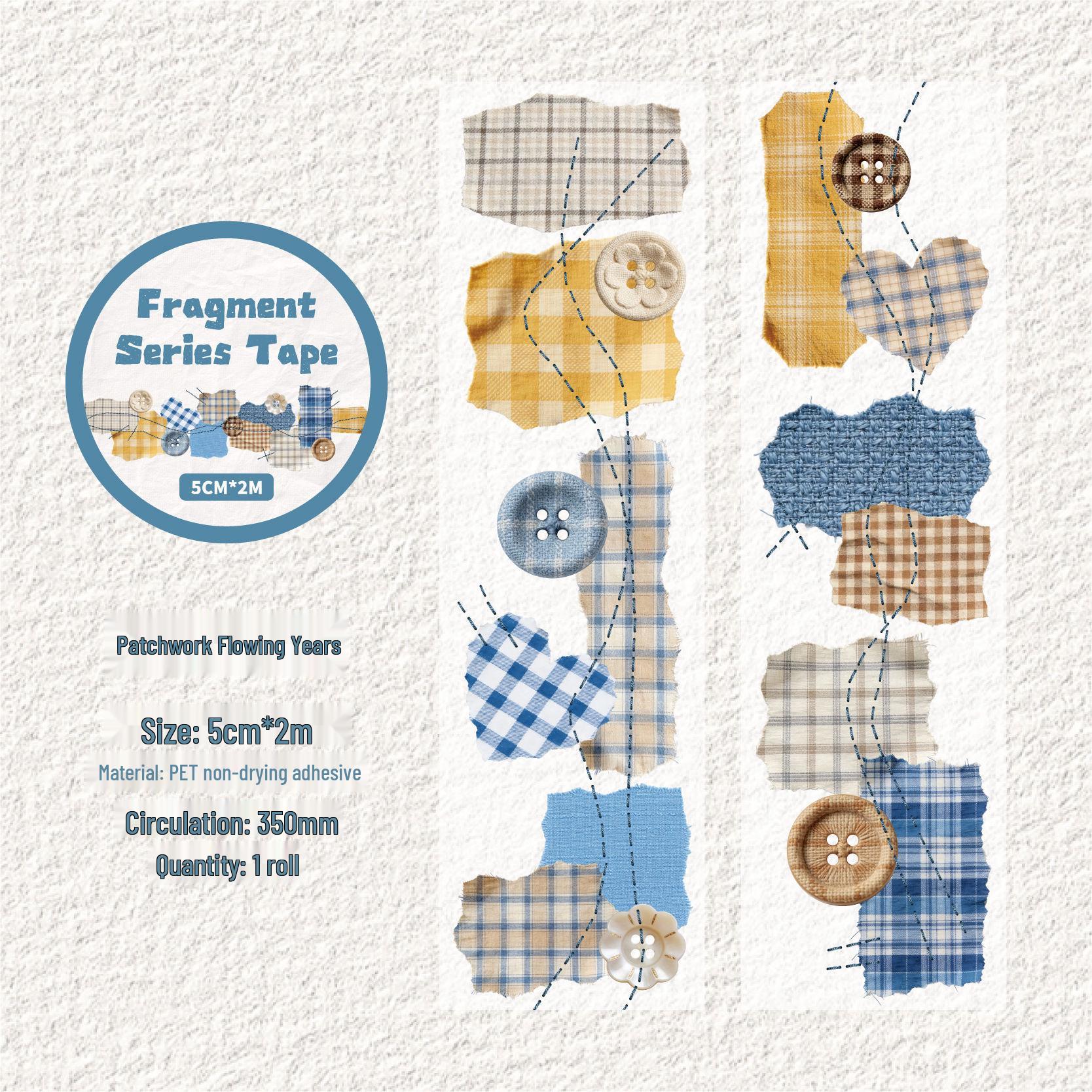Retro Story Adhesive PET Tape: Vintage Journal Collage Stickers, 6 Styles