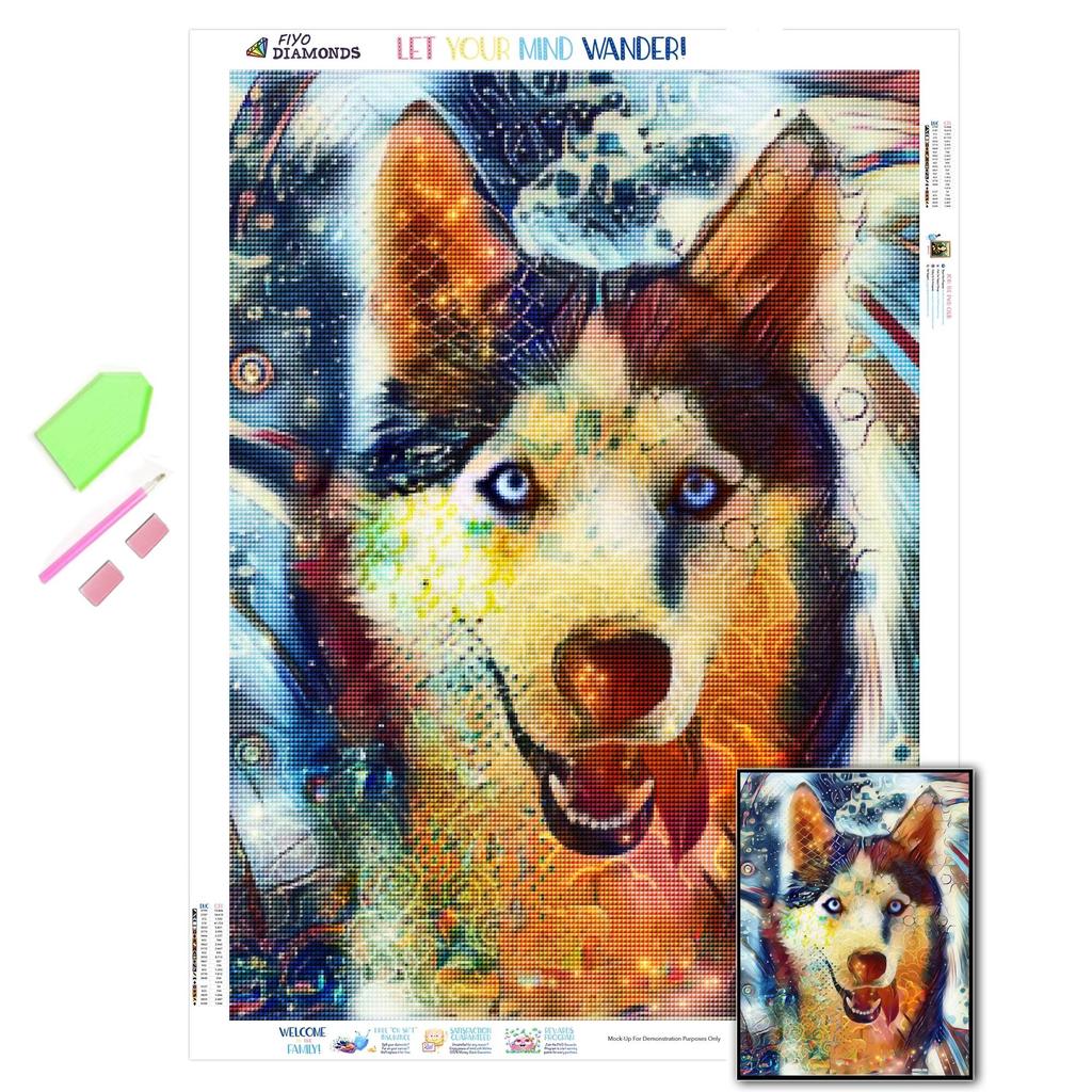 Diamantové vyšívání Tongue Out Wolf Full Square Nový příchod 3D DIY Diamantová malba Bohémské zvíře Obrázek drahokamu Wall Art