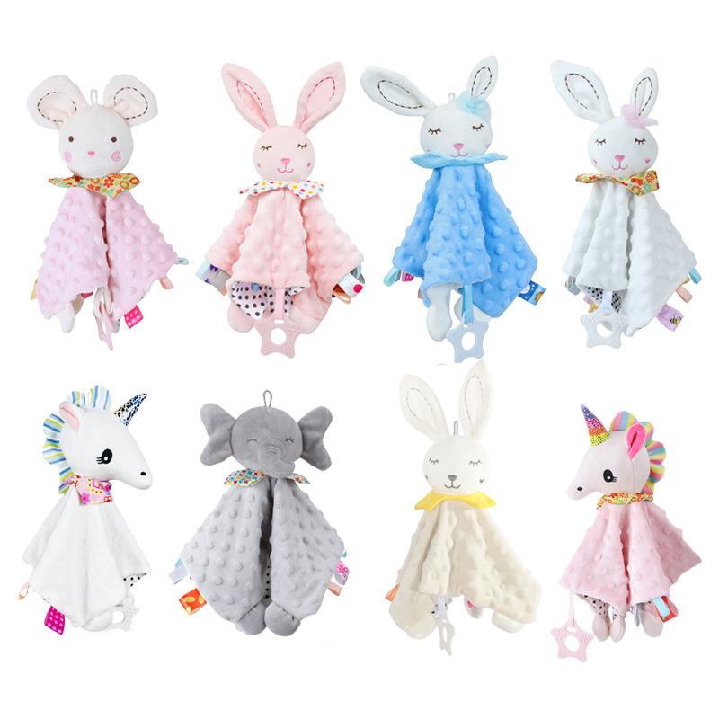 Neugeborenes Baby Plüsch Stofftiere Puppe Niedliches Tier Kuscheldecke Schmusetuch Spielzeug Kleinkind Geschenke Kaninchen Elefant Beruhigen Beruhigendes Handtuch Spielzeug Kleinkind Geschenke