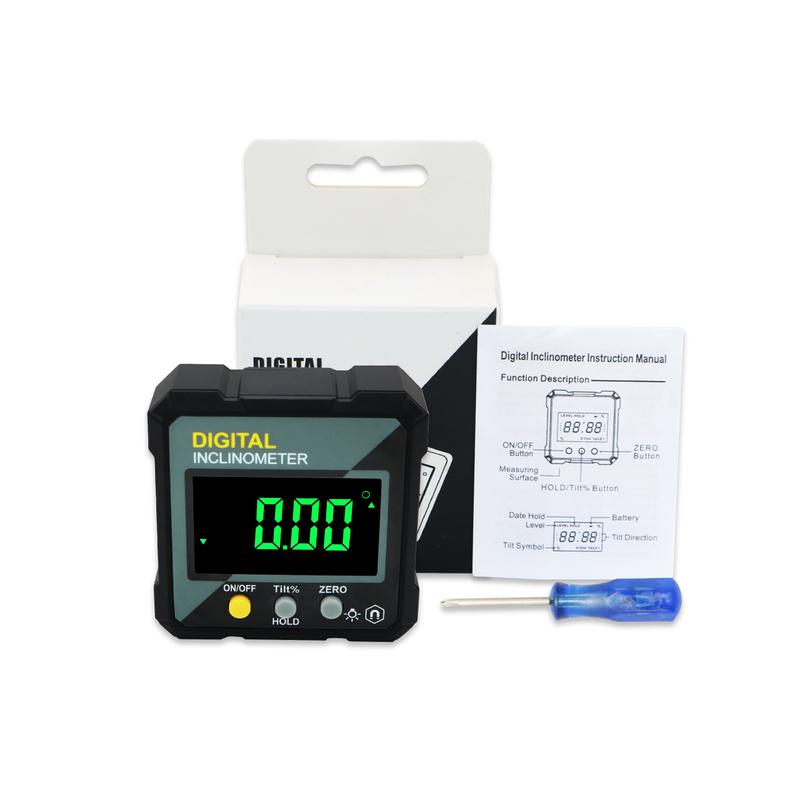 SHANHR Neuer Winkelmesser 360 Grad Mini Elektronischer Digitaler Winkelmesser Neigungsmesser Winkel Finder Messgerät Messbox