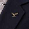 Eagle Brooch Men Brooch, Design Lapel Pin with Invisible Buckle, Wings Claw Three-dimensional Metal Badge for Suits Shirts Coats Ties Business Casual