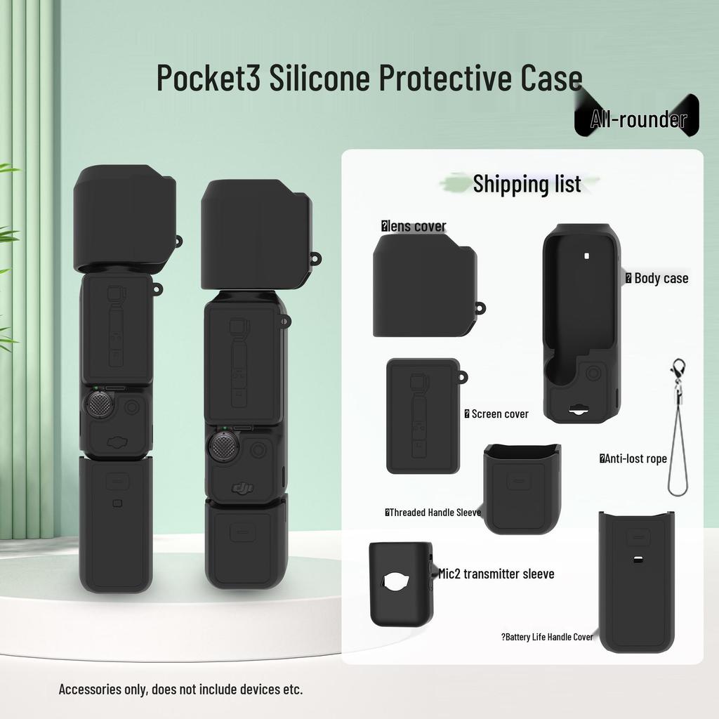 DJI Osmo Pocket 3 Silicone Protective Case for Gimbal and Camera Lens