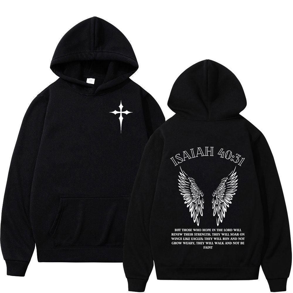 Christian Jesus Faith Over Fear Bible Verse Hoodies Men's Women High Quality Sweatshirts Fashion Vintage Pullovers Streetwear