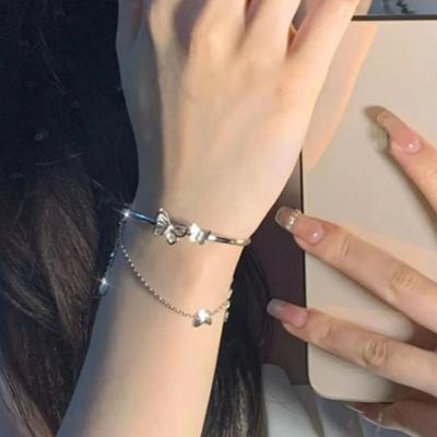 Bracelet demi-chaîne pour femmes, épissure décorative, délicat, Chic, ajouré, papillons, accessoires de bijoux pour femmes